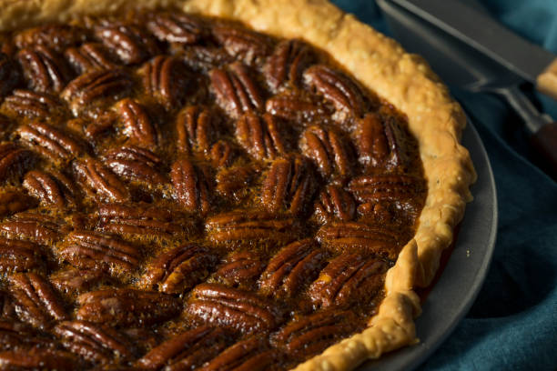 istock Sweet Homemade Crunchy Pecan Pie 858445080