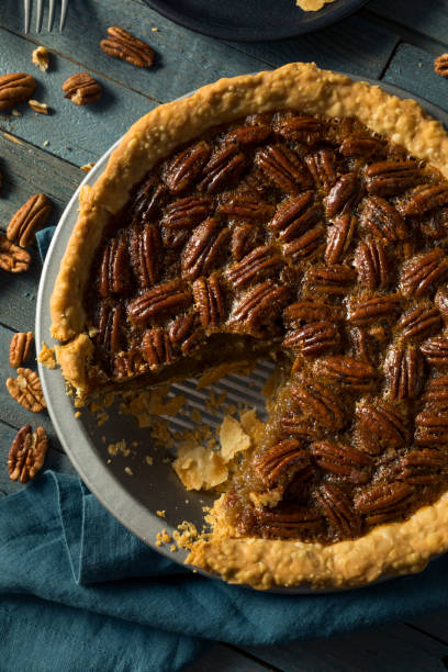 istock Sweet Homemade Crunchy Pecan Pie 858445196