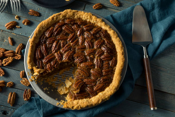 istock Sweet Homemade Crunchy Pecan Pie 858445626