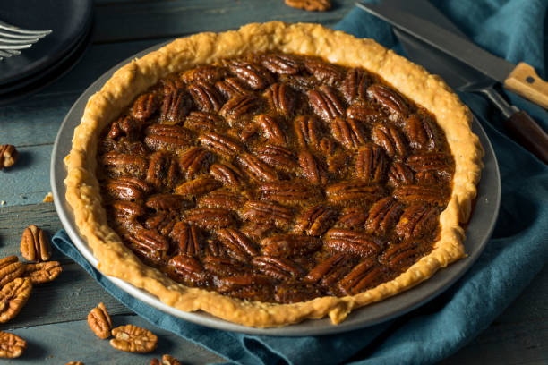 istock Sweet Homemade Crunchy Pecan Pie 858445972