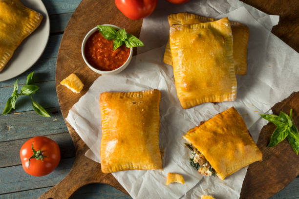 istock Homemade Sausage Pizza Pocket Calzone 858449164