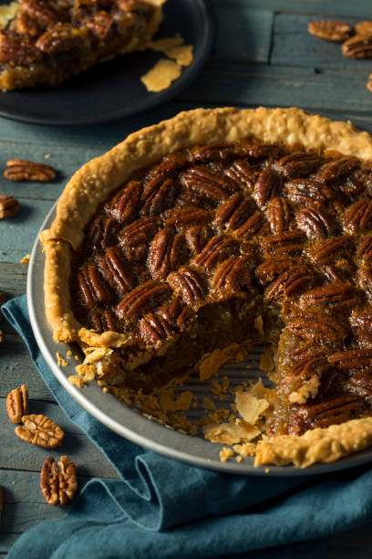 istock Sweet Homemade Crunchy Pecan Pie 858451600