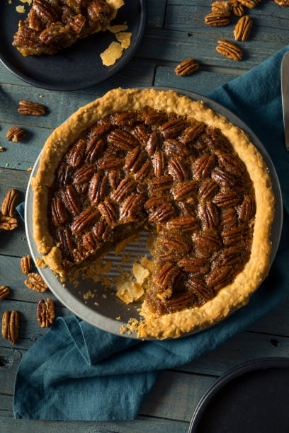 istock Sweet Homemade Crunchy Pecan Pie 858451850