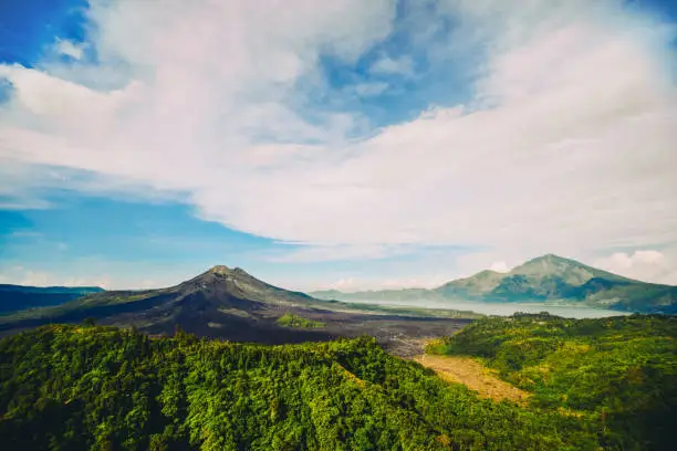 Photo of Beautiful Panoramic View of Gunung Batur Vlcano in Bali