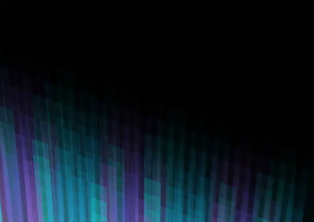 Vector illustration of dark blue pixel bar corner abstract background