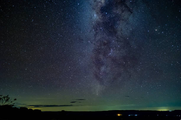 istock milky way galaxy, Long exposure photograph, with grain. 858473114