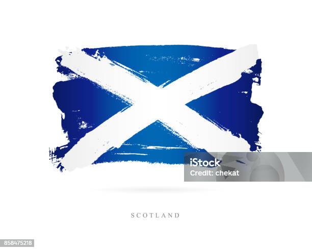 Flag Of Scotland Vector Illustration Stock Illustration - Download Image Now - Scotland, Flag, Edinburgh - Scotland