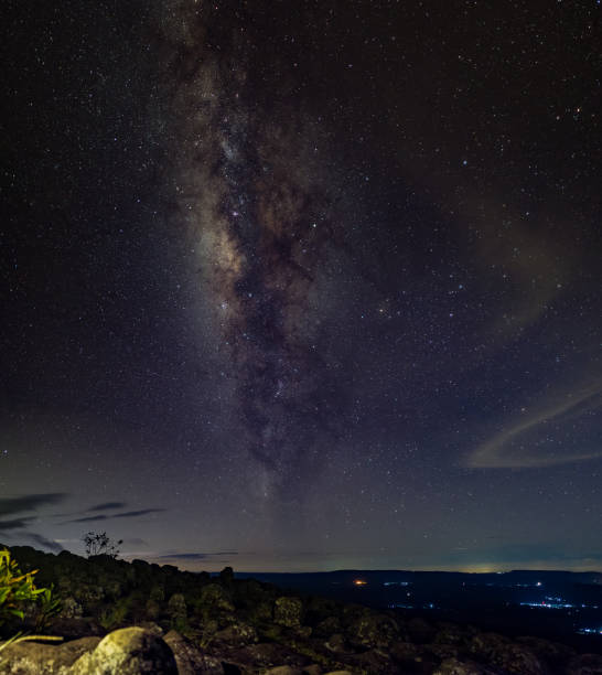 istock milky way galaxy, Long exposure photograph, with grain. 858475624