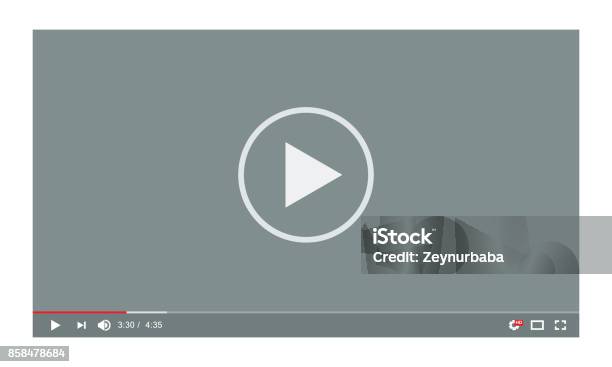 Video Player In A Flat Style Ideal For Web Application Stock Illustration - Download Image Now