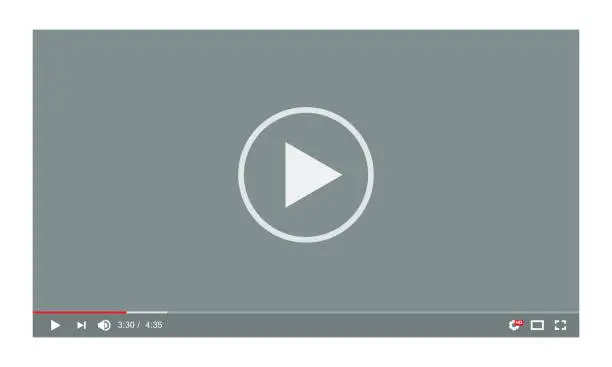 Vector illustration of Video player in a flat style. Ideal for web application