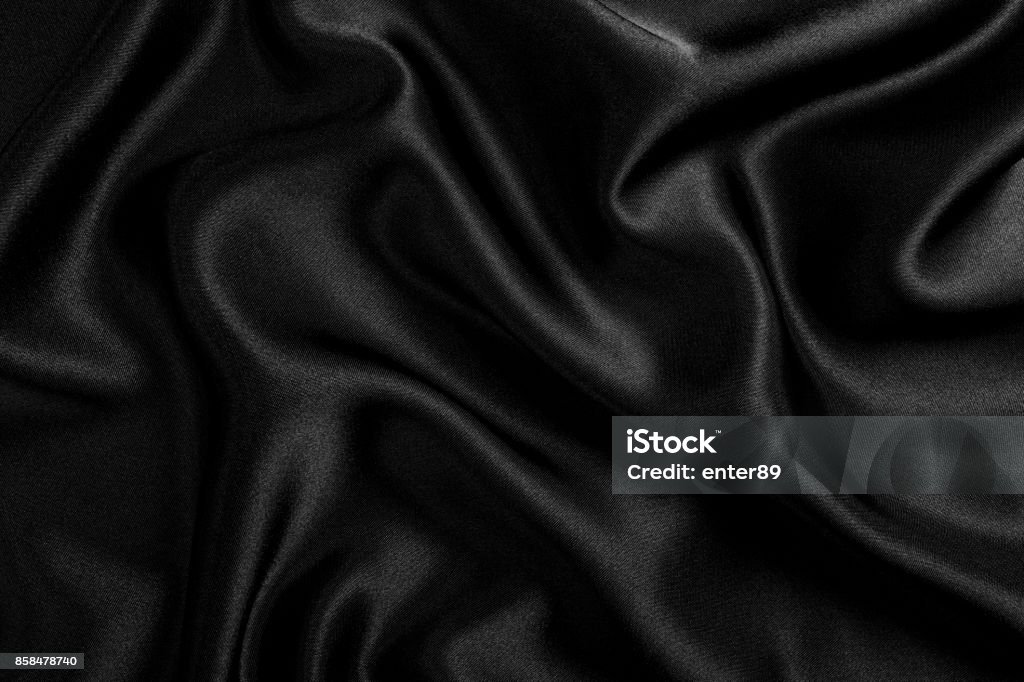 Black Satin Black Color Stock Photo