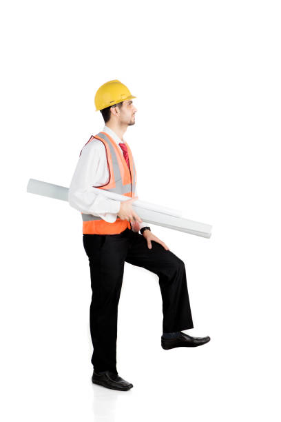istock Italian foreman with poses stepping upward 858482220