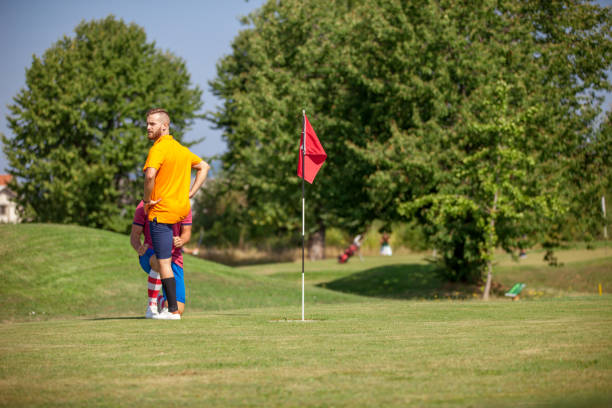istock Two Male FootGolf Players on Golf Green 858486472