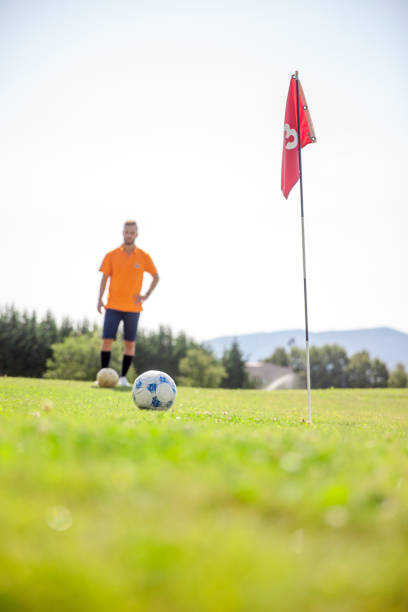 istock FootGolf Athlete preparing for Shot 858486516