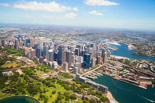 Sydney Australia cityscape from above