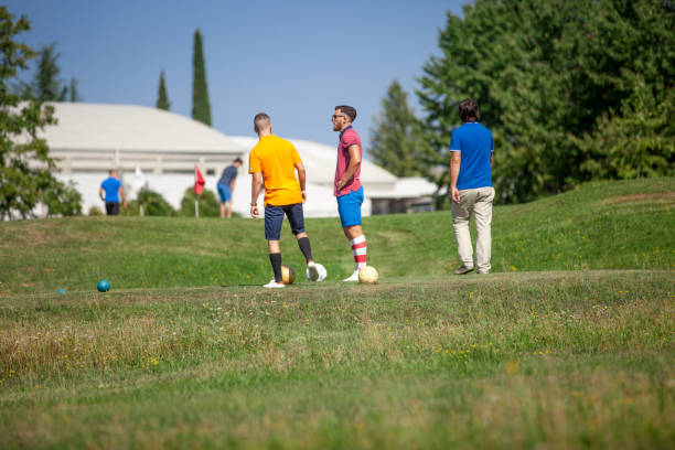 FootGolf and Golf Players on Golf Course
