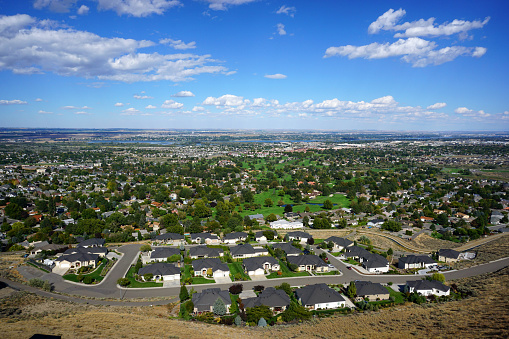 Tri-Cities Washington viewed from high vantage point