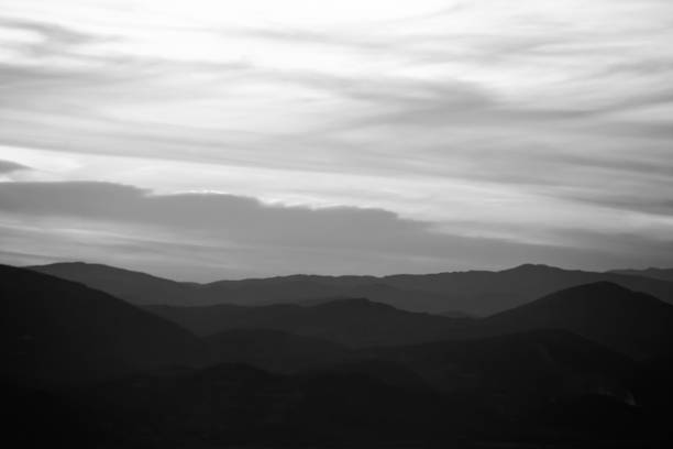 istock Layers of mountains and hills 858499064
