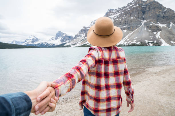istock Follow me to the mountain lake 858503426