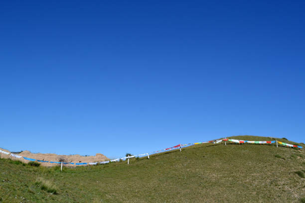 istock The prayer flags around the mountain behind Labrang or Xiahe, in Amdo Tibet 858507300