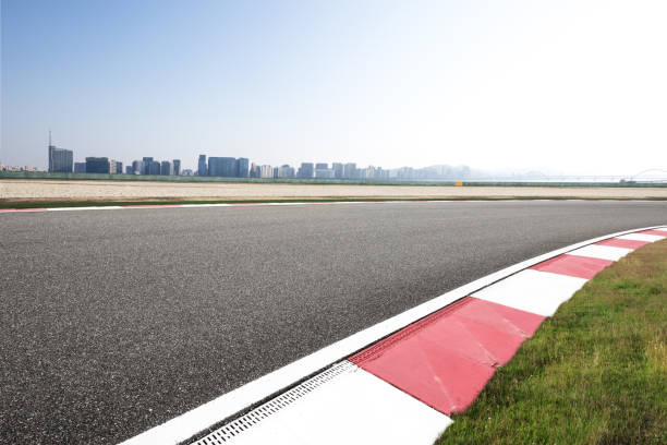 istock empty asphalt road with cityscape of modern city 858508546