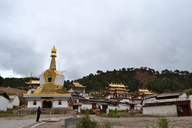 istock The view around Tibetan Temple (Serti Gompa) with the mountain range as the background 858511596