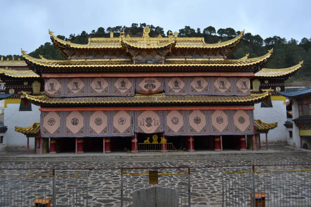 istock The view around Tibetan Temple (Serti Gompa) with the mountain range as the background 858511608