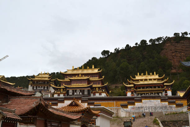 istock The view around Tibetan Temple (Serti Gompa) with the mountain range as the background 858511610