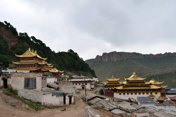 istock The view around Tibetan Temple (Serti Gompa) with the mountain range as the background 858511712
