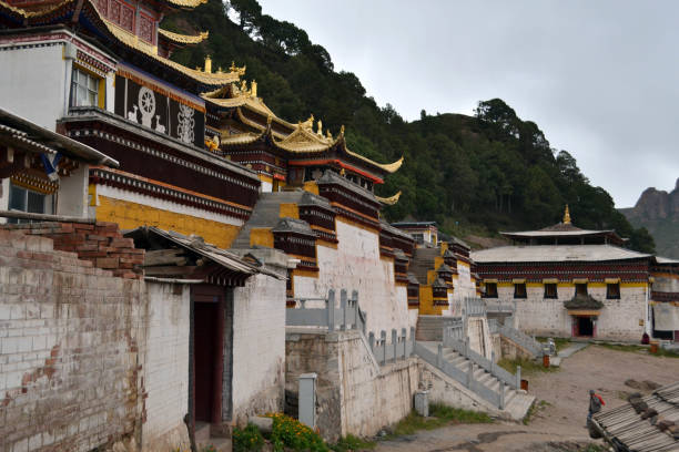 istock The view around Tibetan Temple (Serti Gompa) with the mountain range as the background 858511822