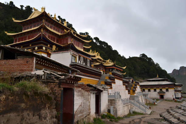 istock The view around Tibetan Temple (Serti Gompa) with the mountain range as the background 858511840