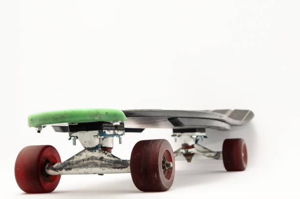 istock Old Used Wooden Skateboard 858515496