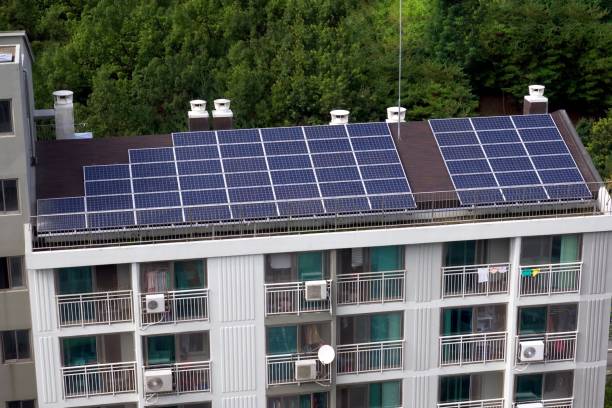 istock Apartment in South Korea with solar panels 858519560