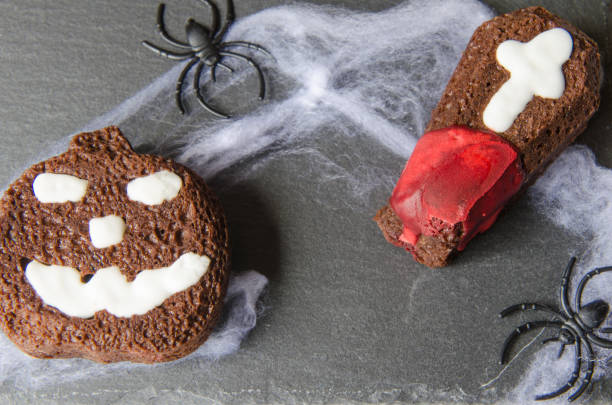 istock Homemade delicious gingerbread biscuits for Halloween 858523244