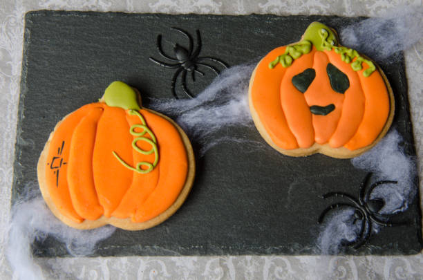 istock Homemade delicious gingerbread biscuits for Halloween 858523260