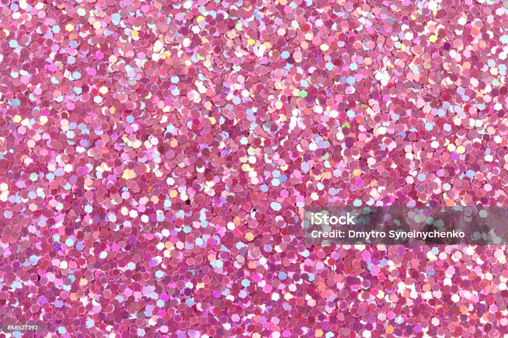 Pink glitter texture Pink bright glitter texture. High resolution photo. Glittering Stock Photo