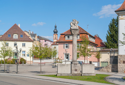 city view of Bad Brueckenau, a town in Northern Bavaria