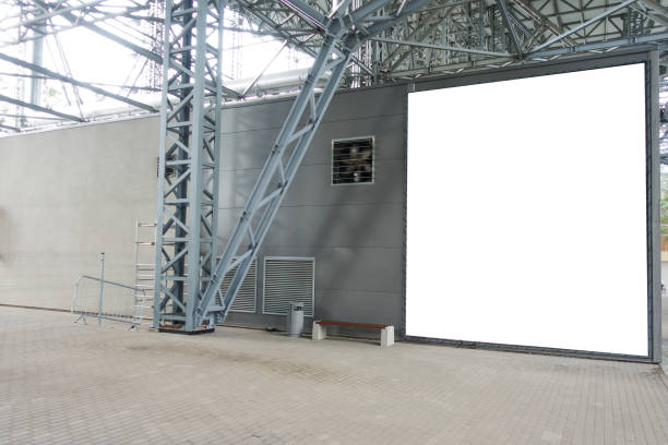 istock Mock up outside the building with lightweight steel construction 858541062