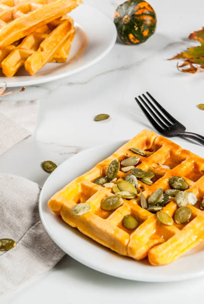 istock Homemade Pumpkin Waffles 858545414