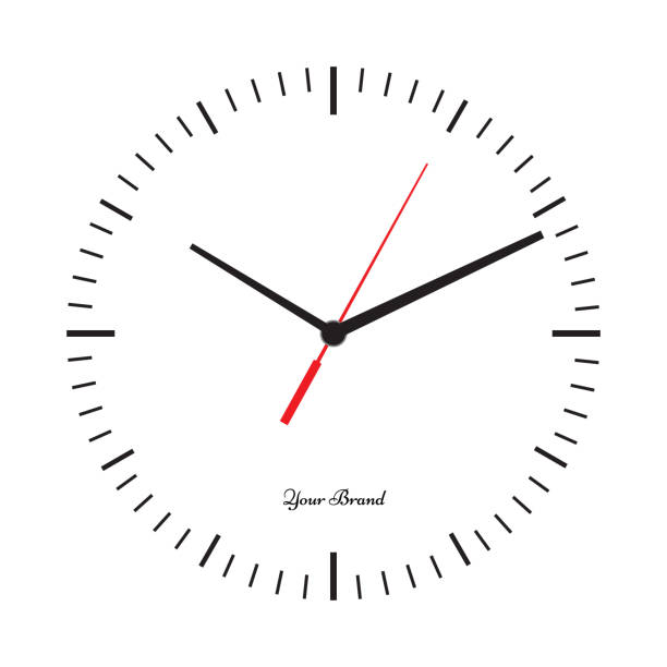 illustrations, cliparts, dessins animés et icônes de icône de vecteur simple réveil classique sans numéros - clock clock face clock hand isolated