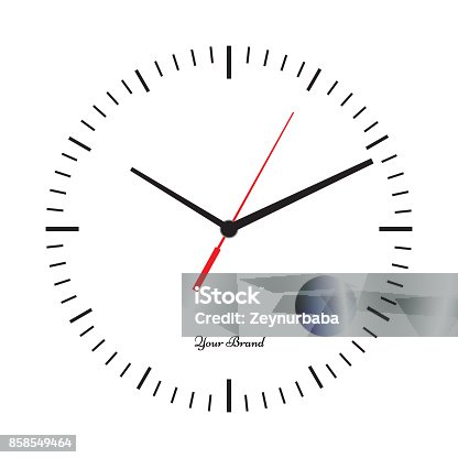 istock Vector simple classic clock icon without numbers 858549464