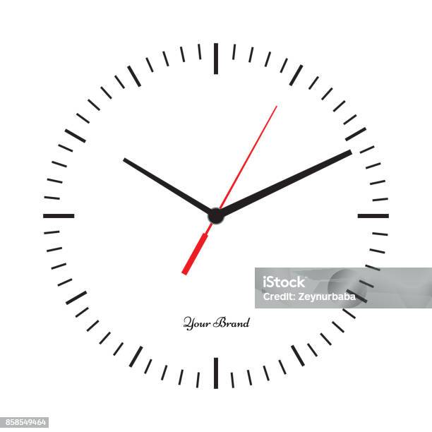 Vector Simple Classic Clock Icon Without Numbers Stock Illustration - Download Image Now - Clock, Watch - Timepiece, Vector