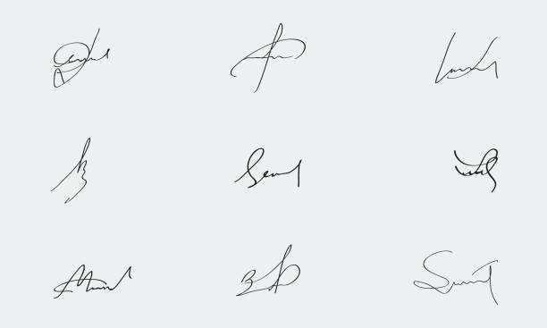 istock Set of Signature samples to use in your design. Vector Illustration 858550458