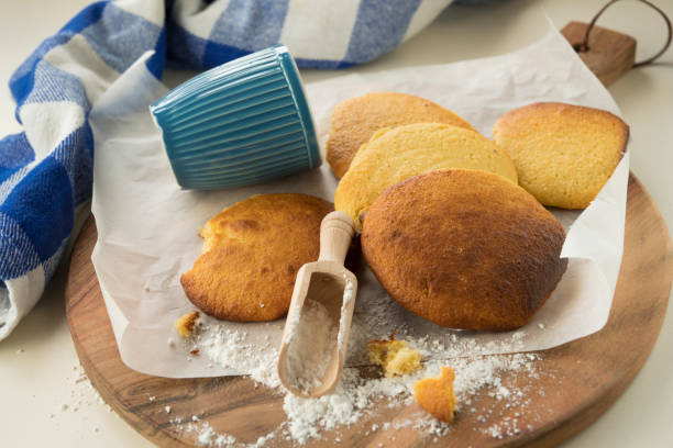 istock homemade typical Dutch food from the oven, called eierkoek , with blue mug 858553414