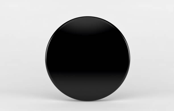istock Black shpere isolated on white background. 3d render 858560326
