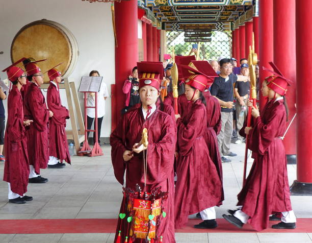 Confucius Ceremony at the Kaohsiung Confucius Temple - fotografia de stock