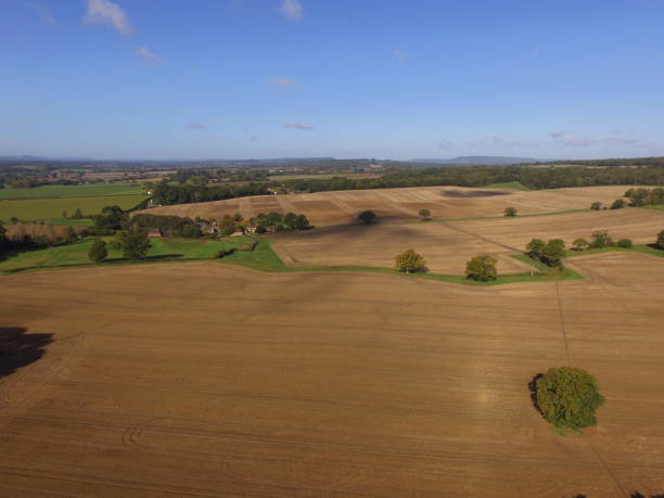 istock High altitude still drone image over the English countryside. 858561306