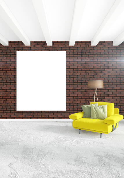 istock Vertical Bedroom Minimal or Loft style Interior Design. 3D Rendering. Concept idea. 858568856