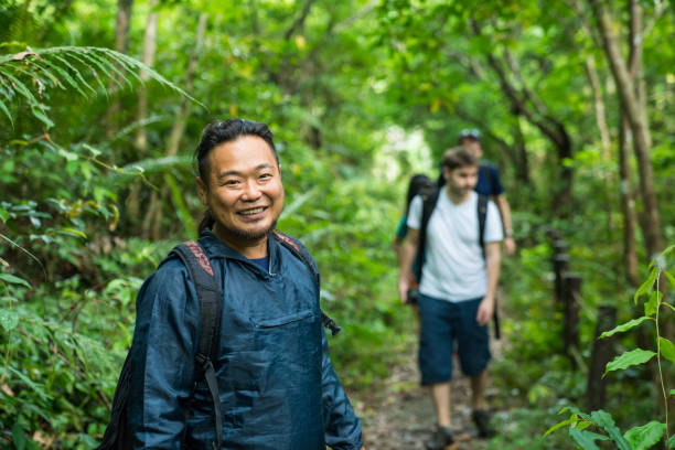 istock Exploring a forest in Okinawa Japan 858572322