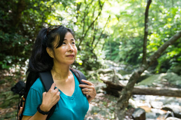 istock Exploring a forest in Okinawa Japan 858572454